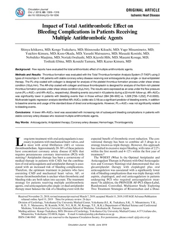 Publication T-TAS 01 Ichikawa et al 2019